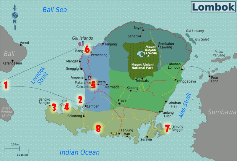 Rekomendasi Itinerary Lombok : The Map!!