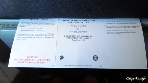 Singapore Disembarkation And Embarkation Card – IVRCQB